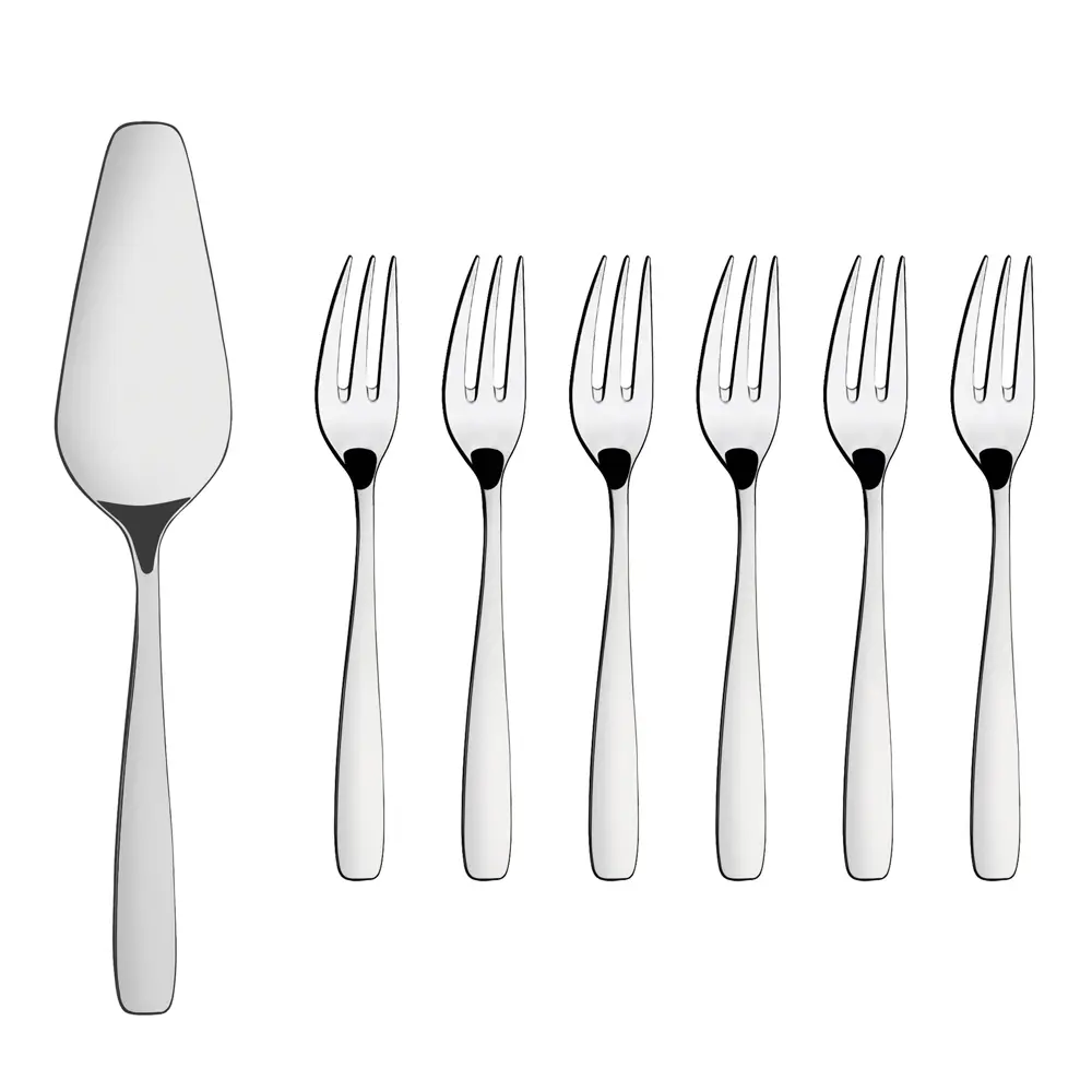 Essentials kakespade + 6 gafler blank