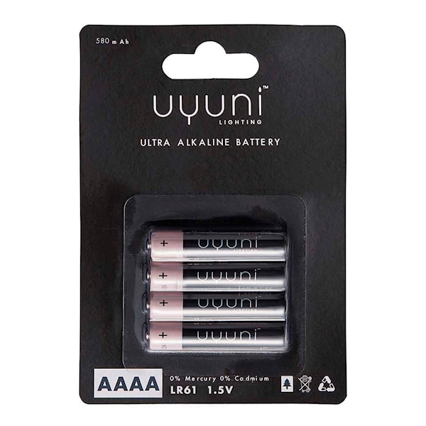 Batterier 4-pack AAAA Svart