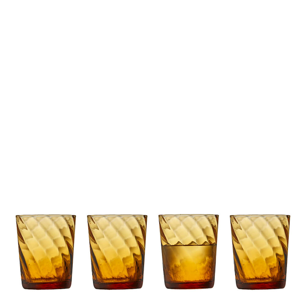 Lyngby Glas - Vienna Vattenglas 30 cl 4-pack Amber