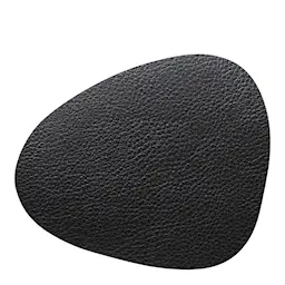 LIND dna Leather Serene Curve Glasunderlägg 11x13 cm Black
