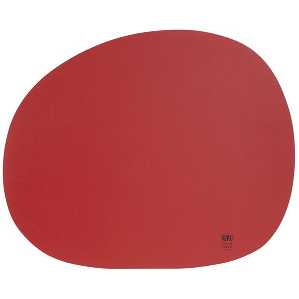 Raw Glass Bead Organic Bordstablett 33,5x41 cm Very Berry Red