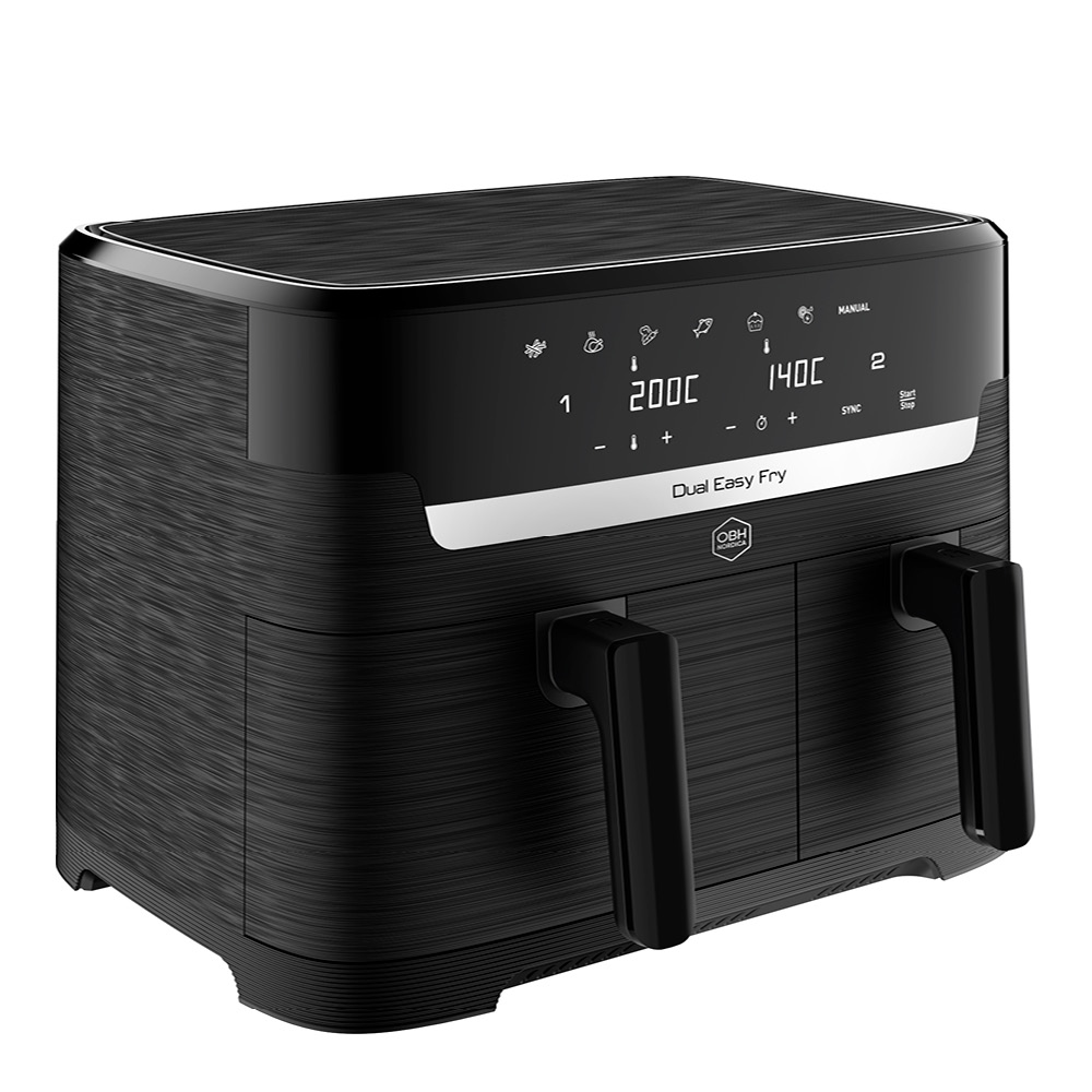 OBH Nordica - Dual Easy Fry airfryer 3,1 L + 5 L svart