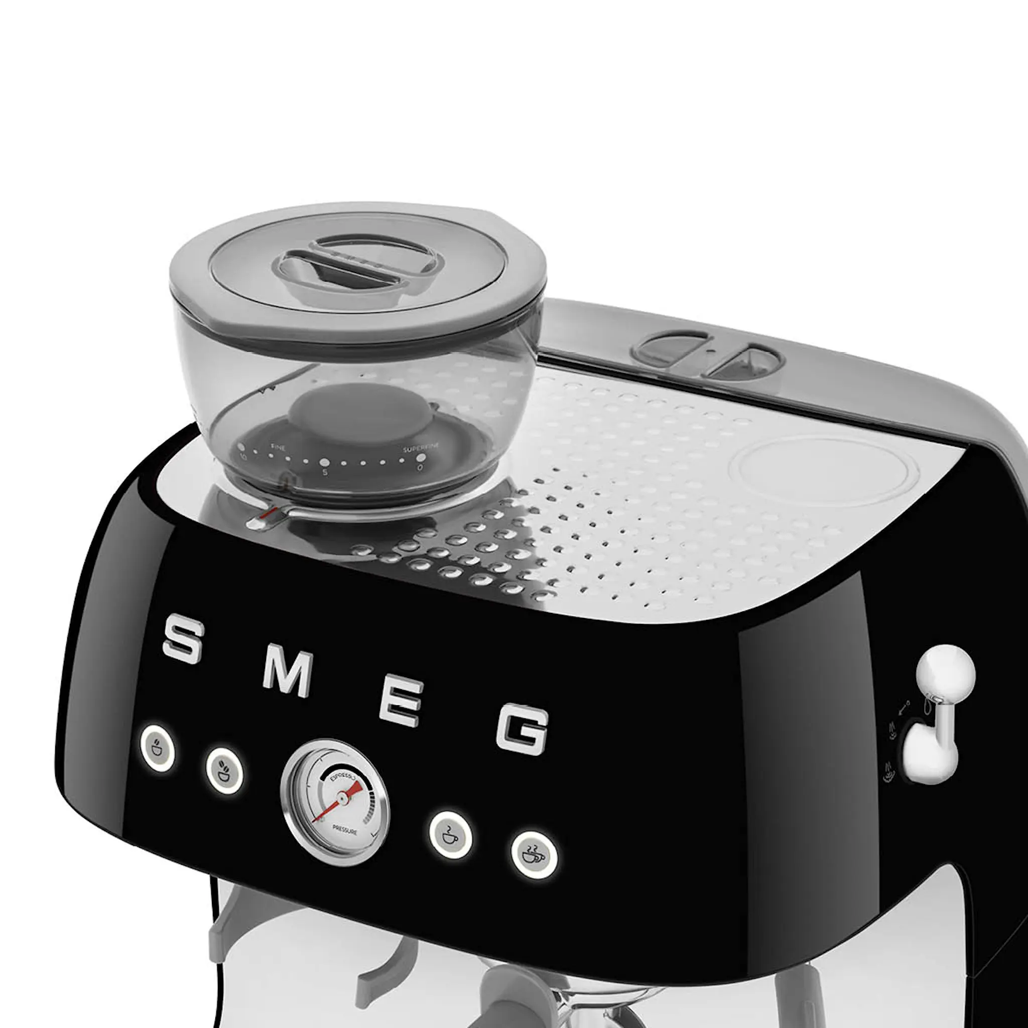 SMEG Smeg Manuell Kaffemaskin med Kvarn EGF03 Svart