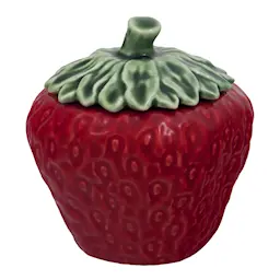 Bordallo Pinheiro Strawberries Terrin/Skål med lock 0,45 L Röd