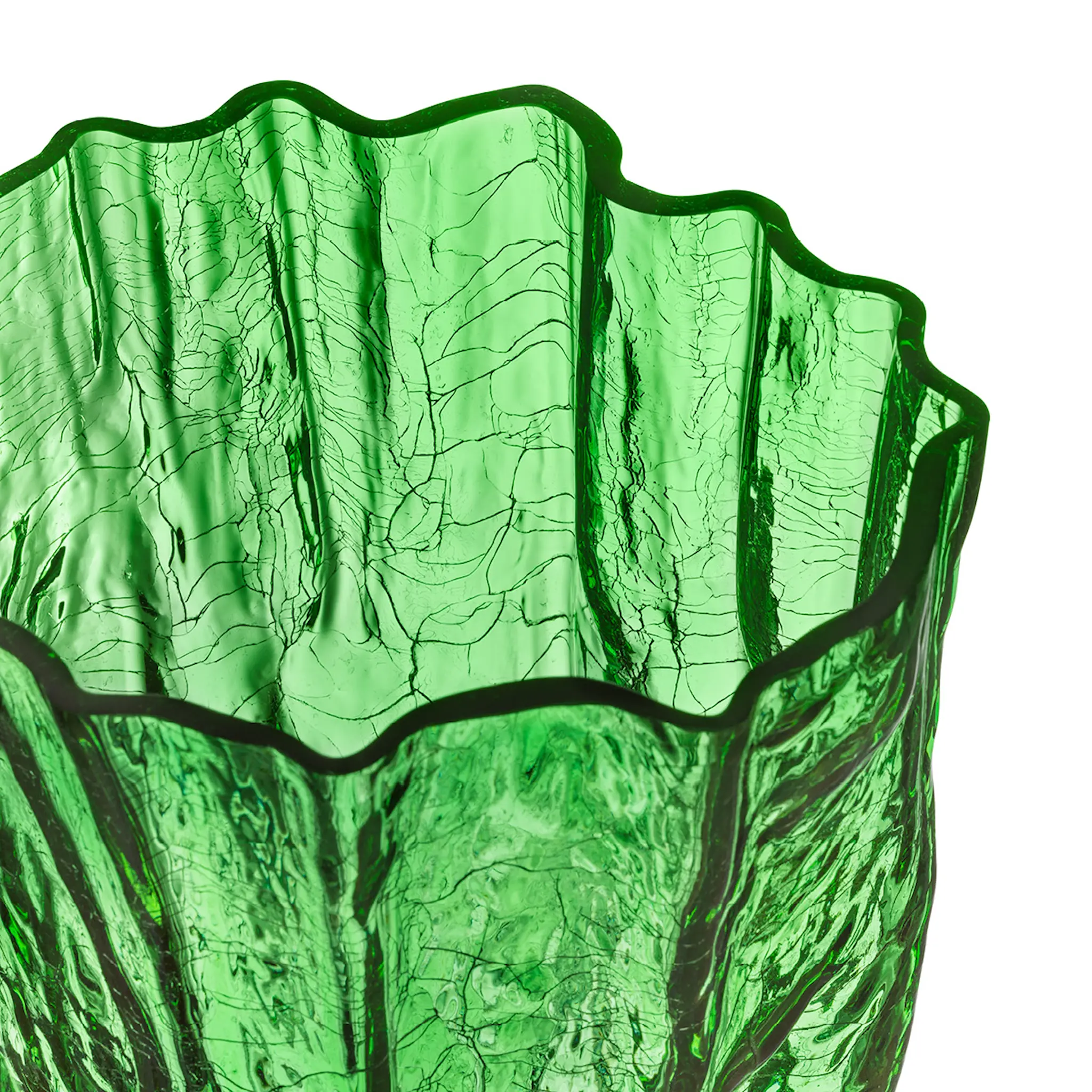 Kosta Boda Crackle vase 27 cm grønn