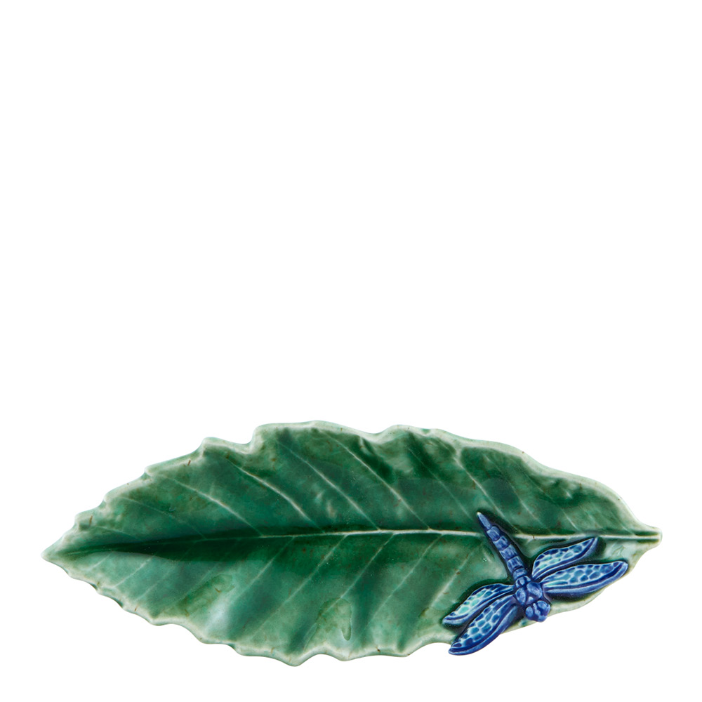 Bordallo Pinheiro - Countryside Leaves Skål Trollslända 16x6,5 cm Grön