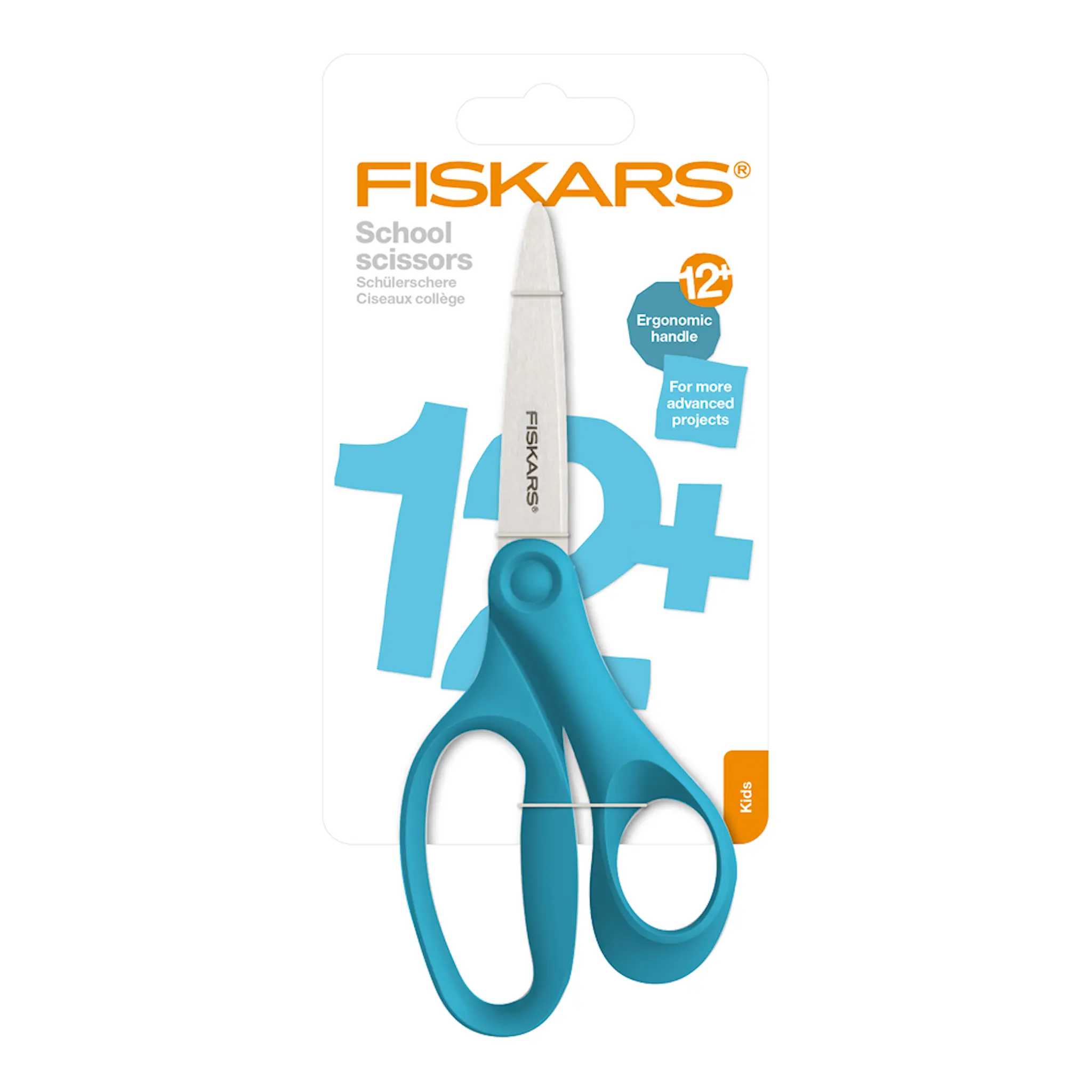 Fiskars Kids Scissors skolesaks 18 cm turkis