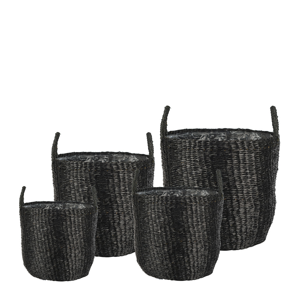 GUS Design – Korg sjögräs 4-pack 35+30+25+20 cm svart