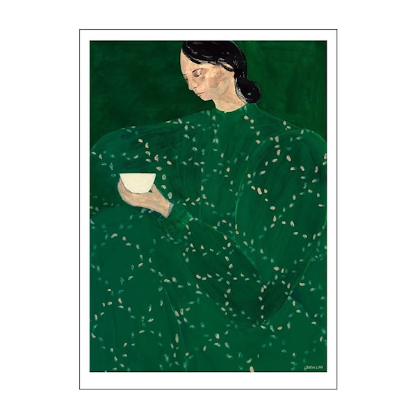 The Poster Club x Sofia Lind poster 30x40 cm coffee alone at place de clichy