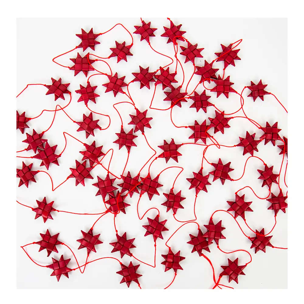 Girlander stars on string 2,5x450 cm rød