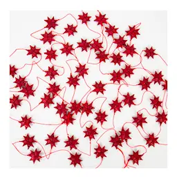 Afroart Girlang Stars on String 2,5x450 cm Röd