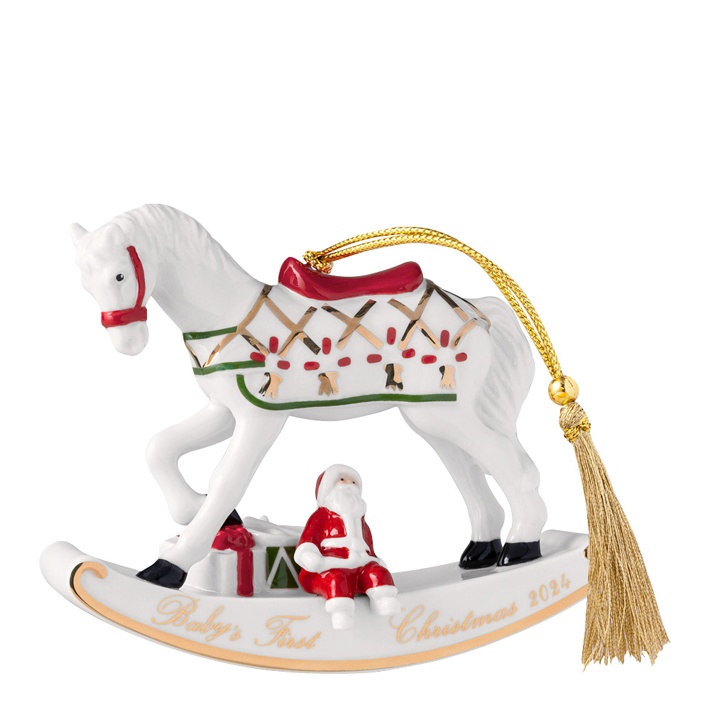 Läs mer om Villeroy & Boch - Christmas Classic julgranspynt gunghäst 10 cm vit