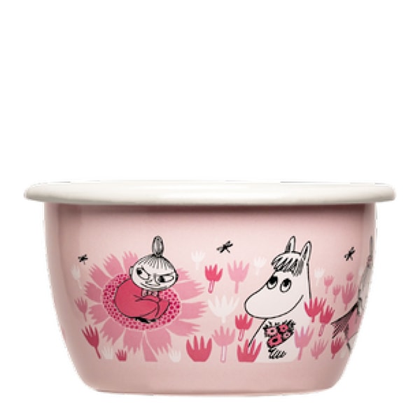 Mumin emaljskål 12 cm rosa