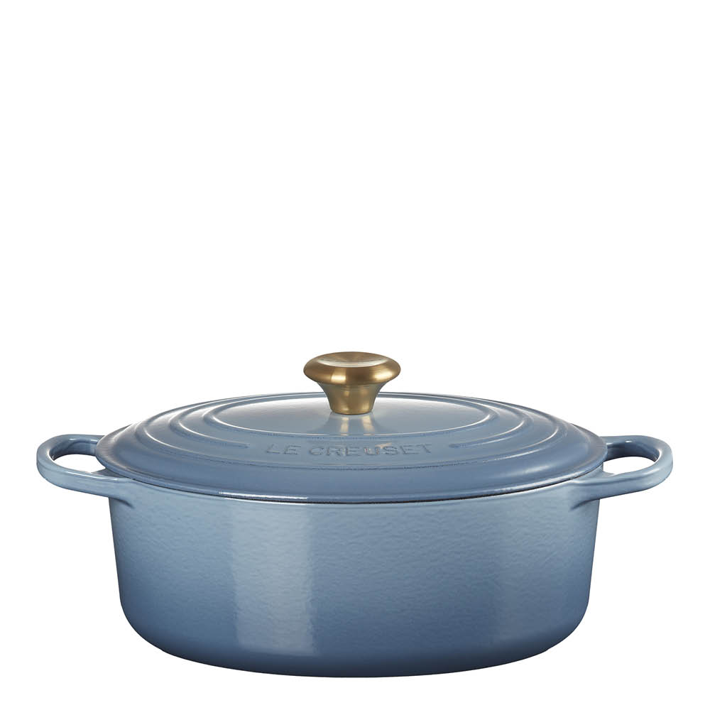 Le Creuset – Signature Gjutjärnsgryta oval 27 cm 4,1 L Chambray