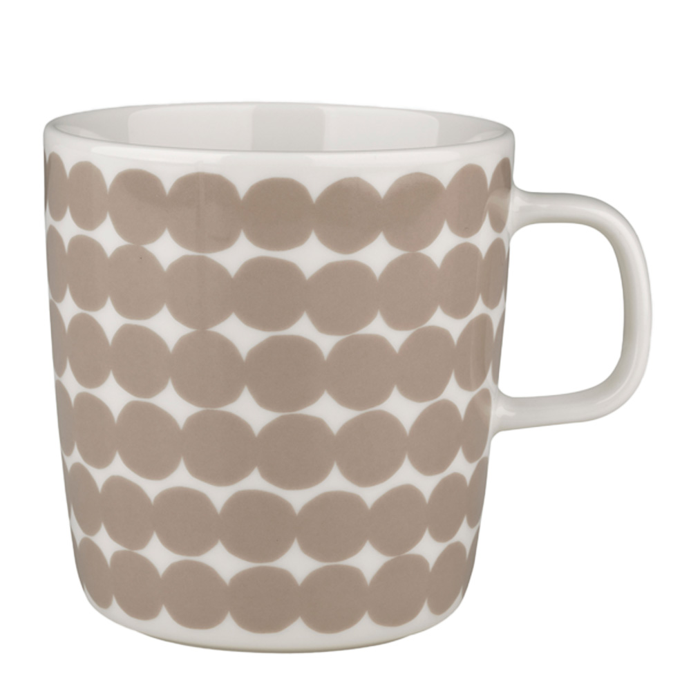 Marimekko – Oiva/Räsymatto mugg 40 cl vit/beige