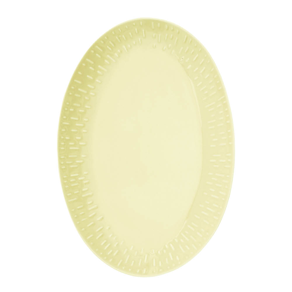 Aida - Life in colour - Confetti Uppläggningsfat ovalt 36x25,5 cm Citron