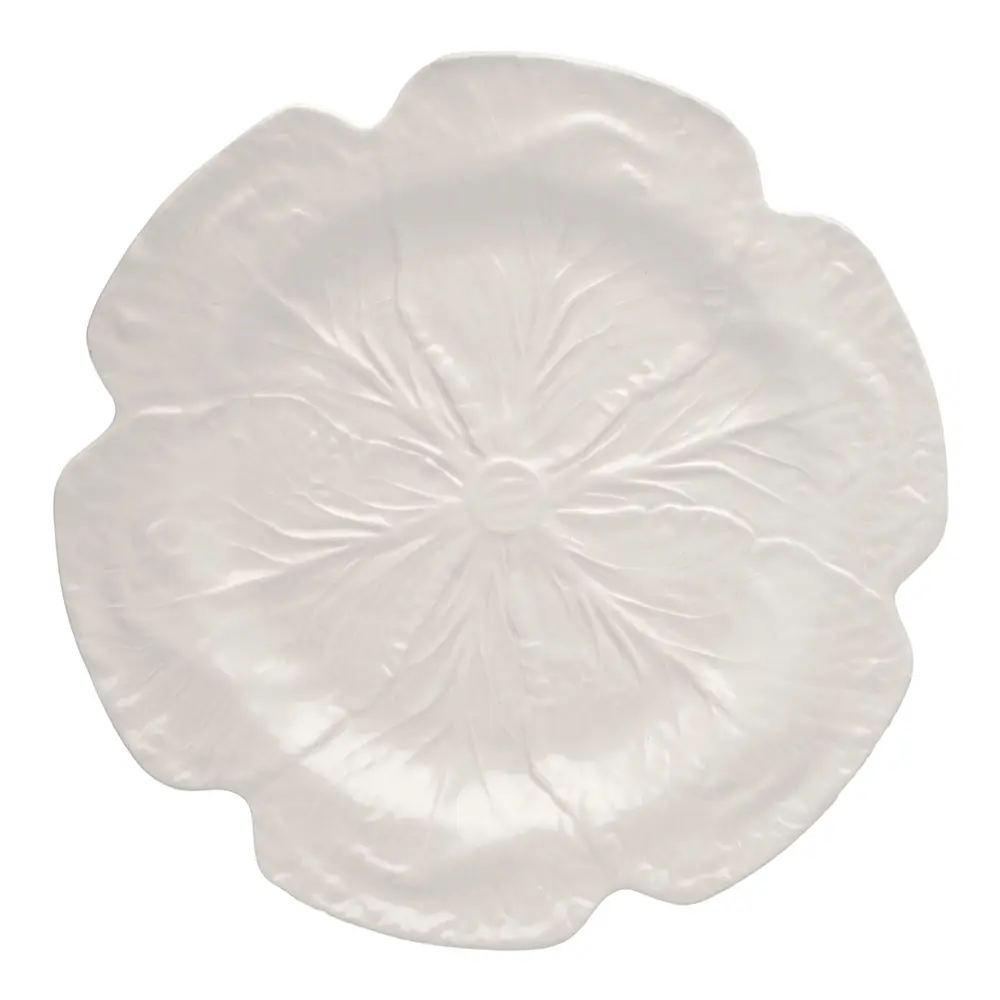 Cabbage tallerken kålblad 30,5 cm hvit