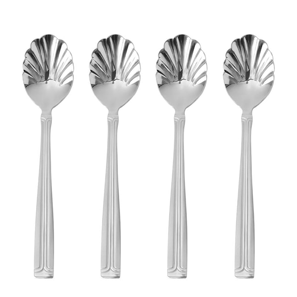 Flora Dessertsked 14 cm 4-pack Stål