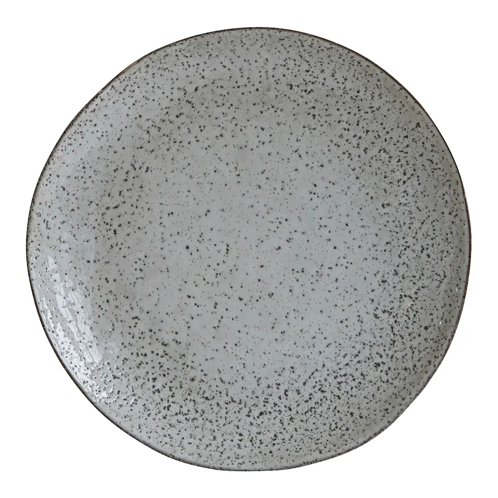 Rustic tallerken 27,5 cm grå/blå