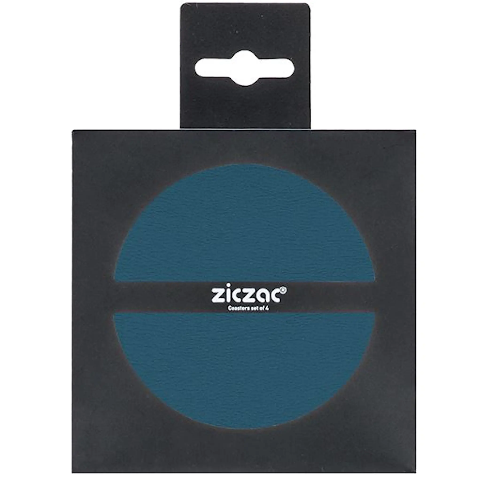 Ziczac Togo Glasunderlägg 10 cm 4-Pack Blå