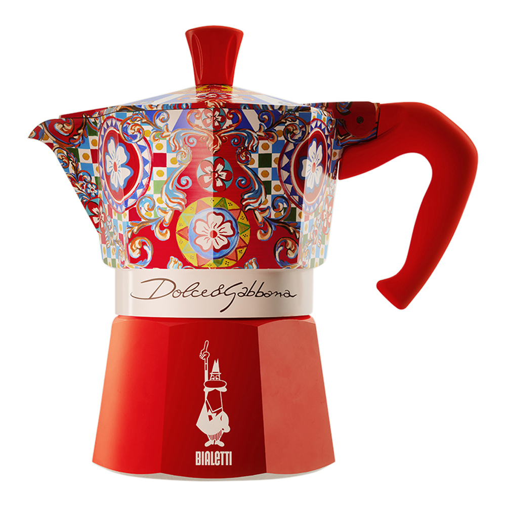 Bialetti – Moka express Dolce & Gabbana 6 koppar Röd