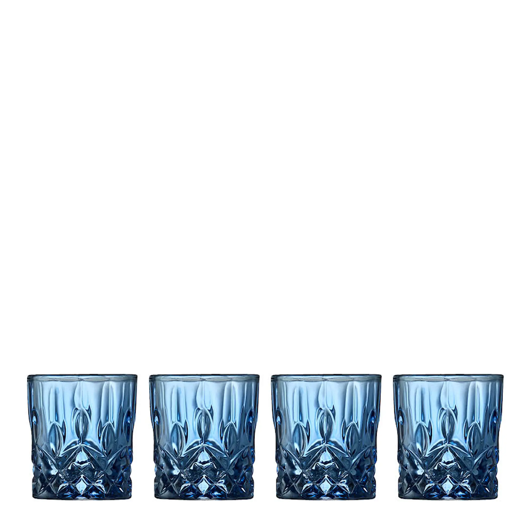 Lyngby Glas Sorrento shotglass 4 cl 4 stk blå