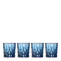 Lyngby Glas Sorrento Shotglas 4 cl 4-pack Blå