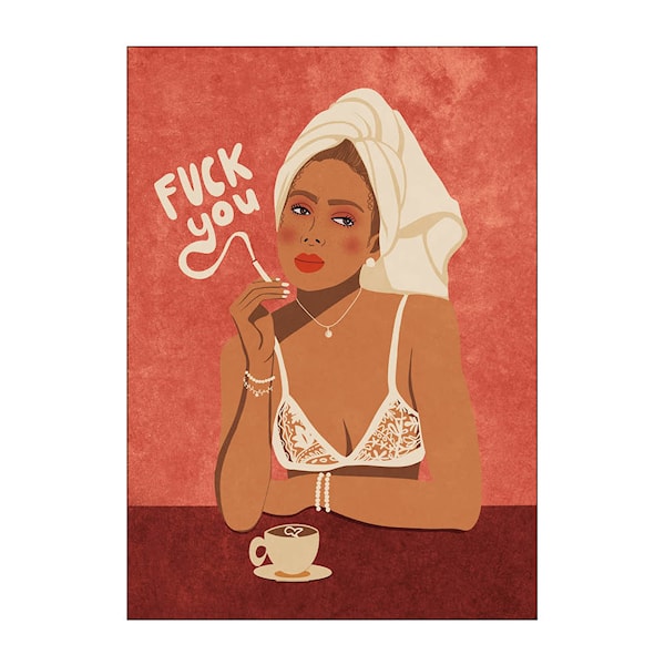 Raissa Oltmanns poster 30x40 cm fuck you