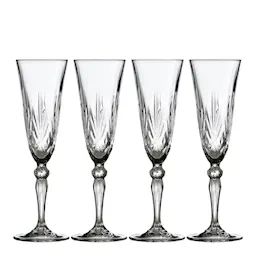 Lyngby Glas Melodia Champagneglas 16 cl 4-pack Klar
