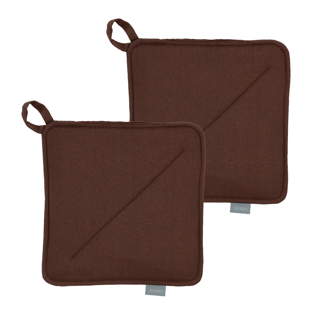 Södahl – Soft Tools Grytlapp 20×20 cm 2-pack Coffee Brown