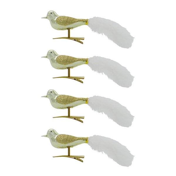 Safar julgranspynt 17 cm 4-pack guld