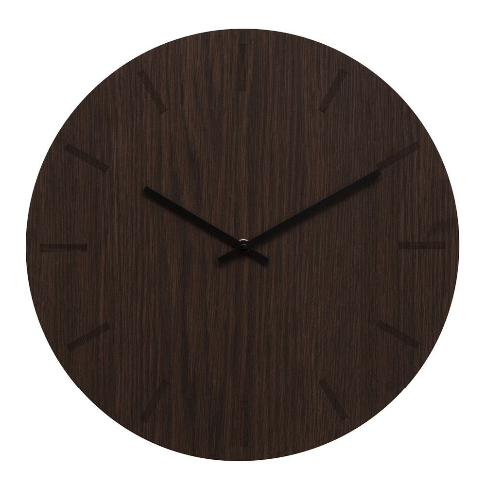 Hemverk - Dark Oak Seinäkello 38 cm Tumma tammi/Musta