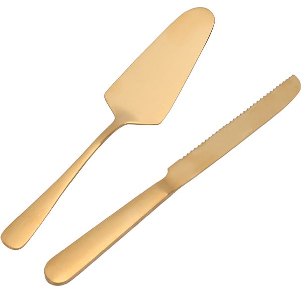 Modern House - Gold Serveringsbestick 2 Delar Satin