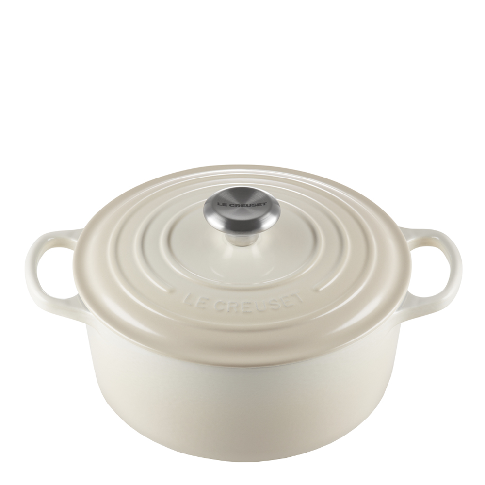 Le Creuset – Signature Gjutjärnsgryta Rund 22 cm Meringue