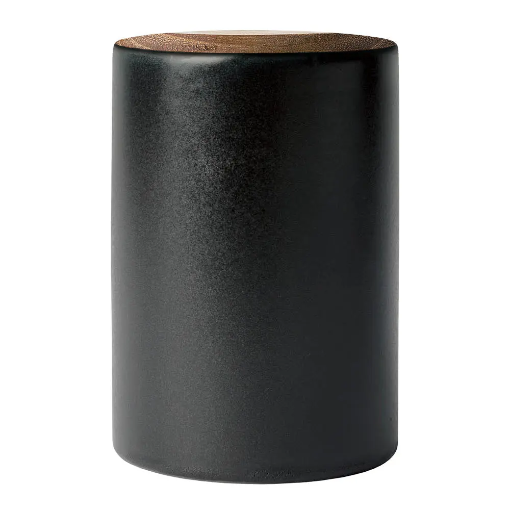 Raw oppbevaringskrukke med lokk titanium black