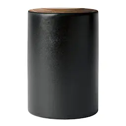 Aida Raw oppbevaringskrukke med lokk titanium black