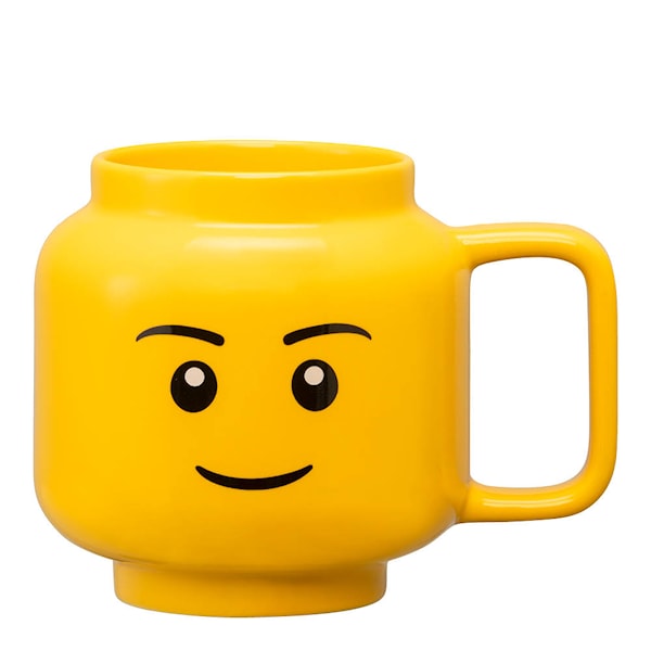 Mugg lego figur 55 cl Gul