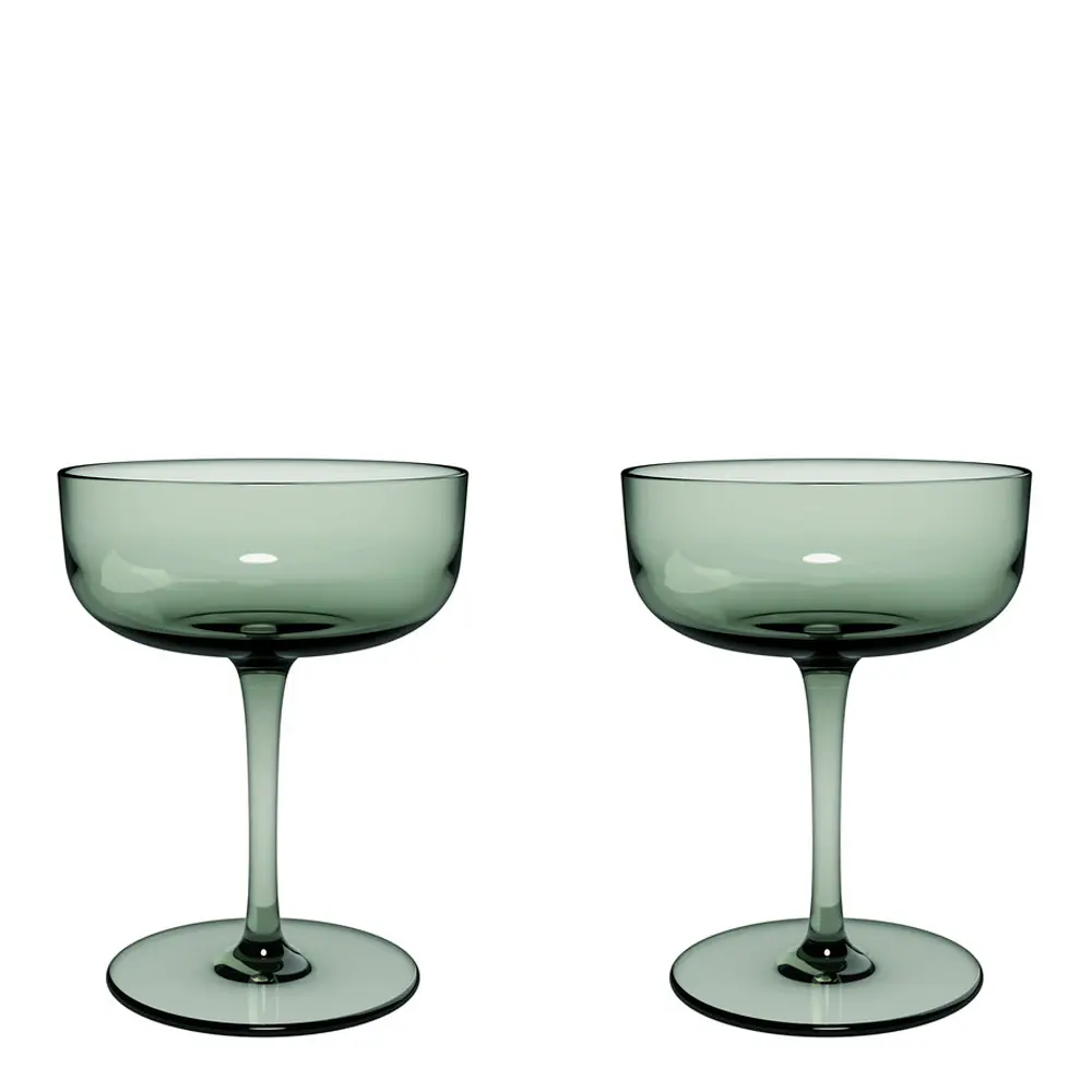 Champagneglass coupe 10 cl 2 stk sage