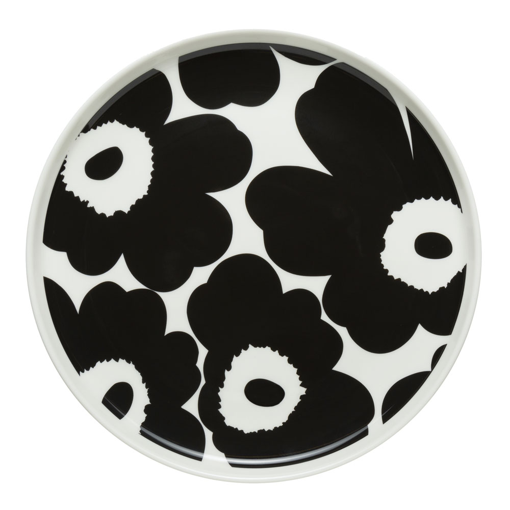 Marimekko – Unikko Tallrik 20 cm Svart/Vit