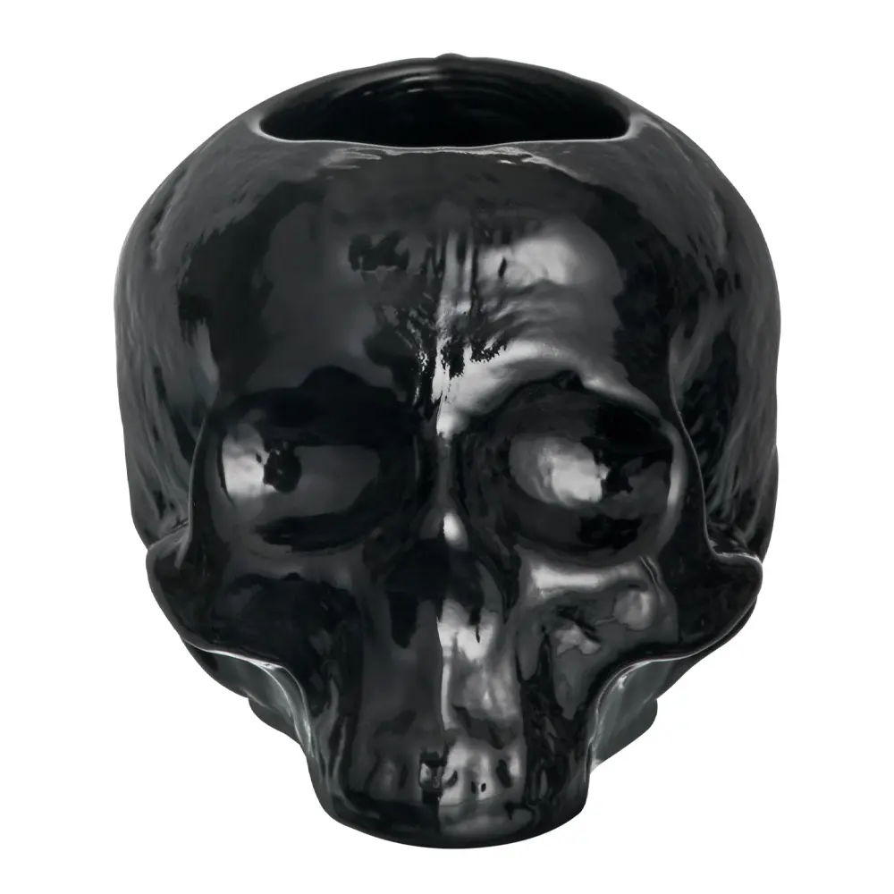 Still Life skull lyslykt 8,5 cm svart