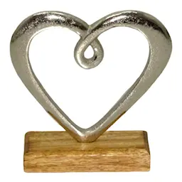 Dorre Hedy skulptur hjerte 16 cm aluminium