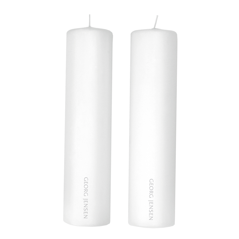 Georg Jensen – Blockljus 25×6 cm 2-pack