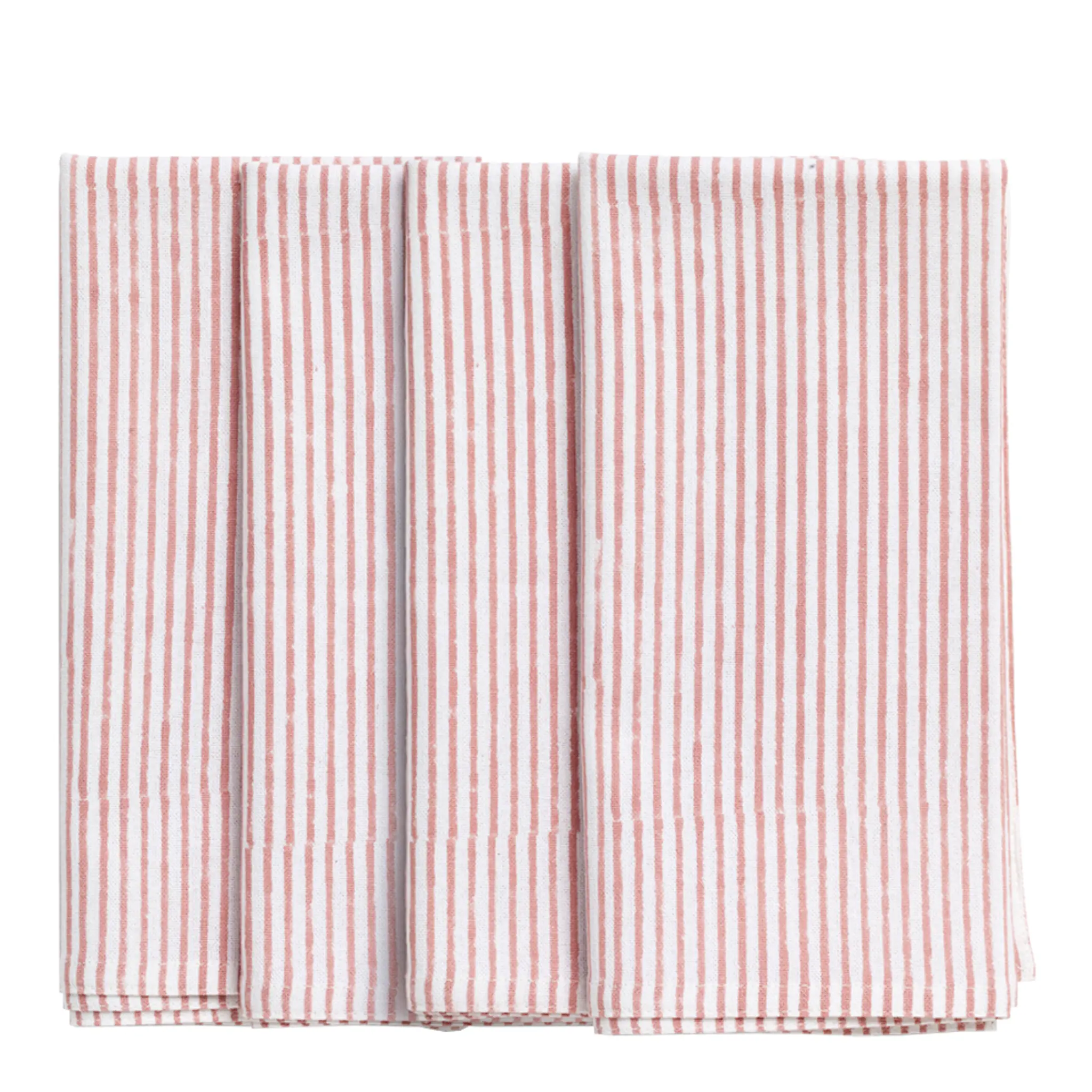 Chamois Stripete serviett 4 stk 50x50 cm rosa