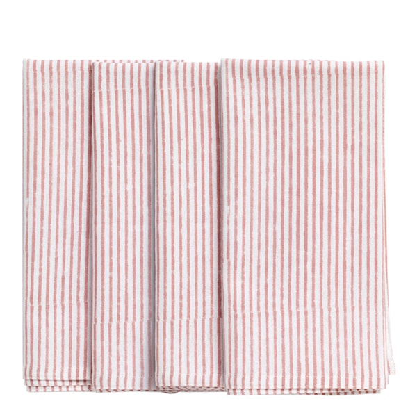 Stripe Randig Servett 4-pack 50x50 cm Rosa