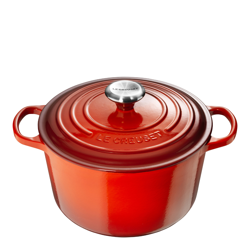 Le Creuset – Signature Gjutjärnsgryta rund 24 cm 5 L Cerise