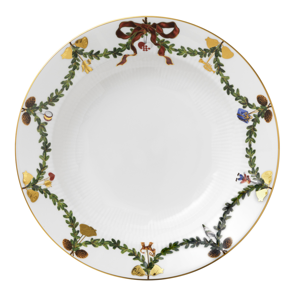 Royal Copenhagen – Star Fluted Christmas Tallrik Djup 24,5 cm