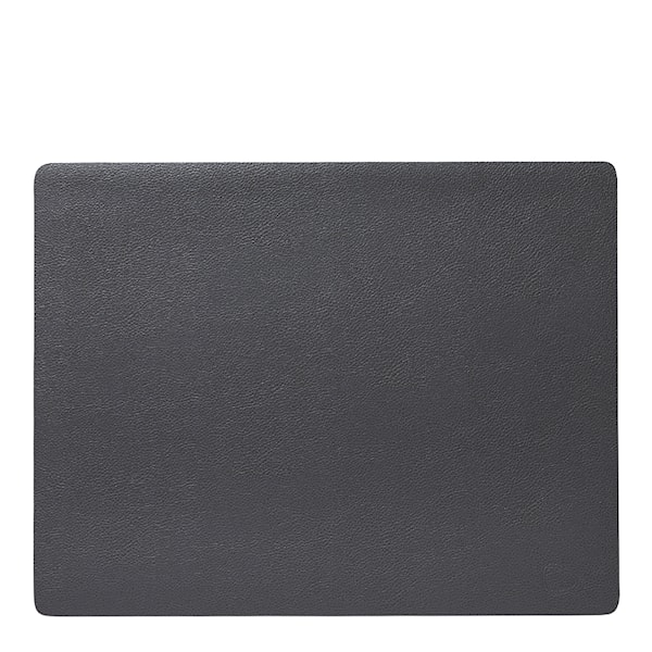Leather Serene Square Bordstablett L 35x44 cm Anthracite