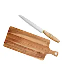 Kniv och skärbräda 48x19 cm Trä