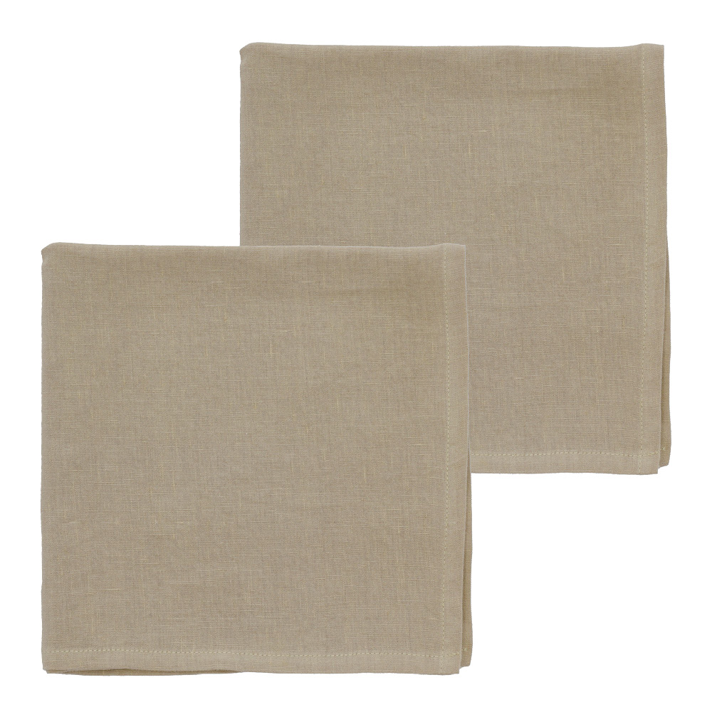 Läs mer om Södahl - Pure Linen Tygservett 45x45 cm 2-pack Nature