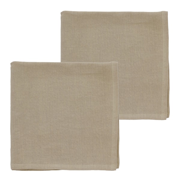 Pure Linen Tygservett 45x45 cm 2-pack Nature